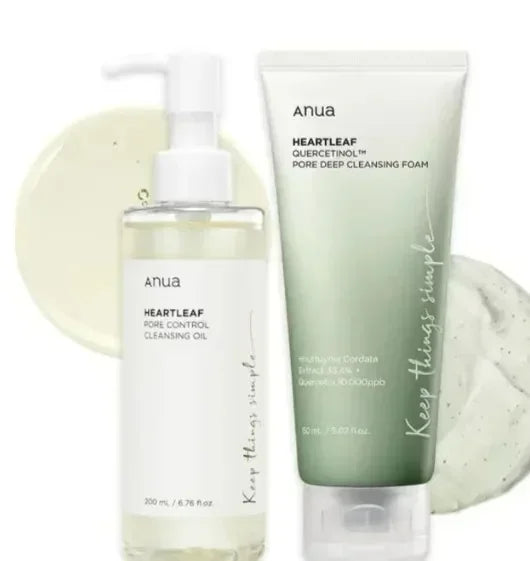 Anua Skin Care Set Heartleaf 77% Toner Deep Cleansing Oil Remove Cosmetic Face Cleanser Skincare Products Original