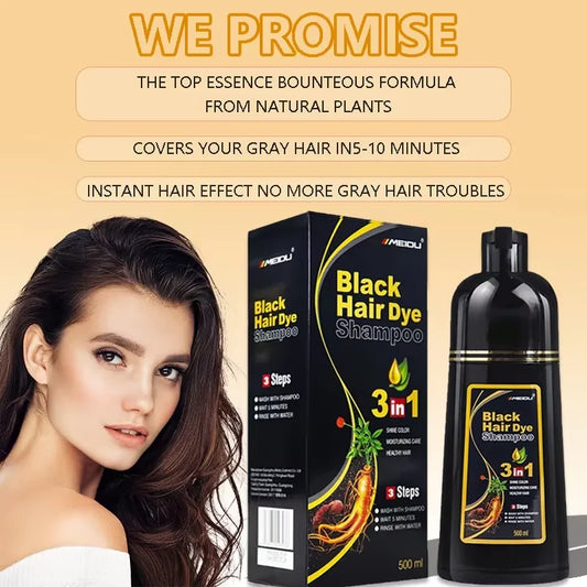Meidu 3 In 1 Instant Coloring Shampoo Natural .