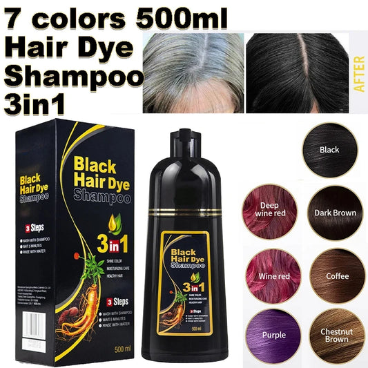 Meidu 3 In 1 Instant Coloring Shampoo Natural .