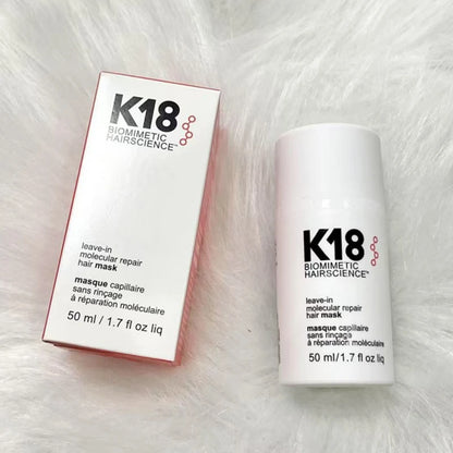 50ml K18 Leave-In Molecular kertain Repair Hair Mask Softens Restores Damaged Hair Deep Keratin Treatment for Hair and Scalp