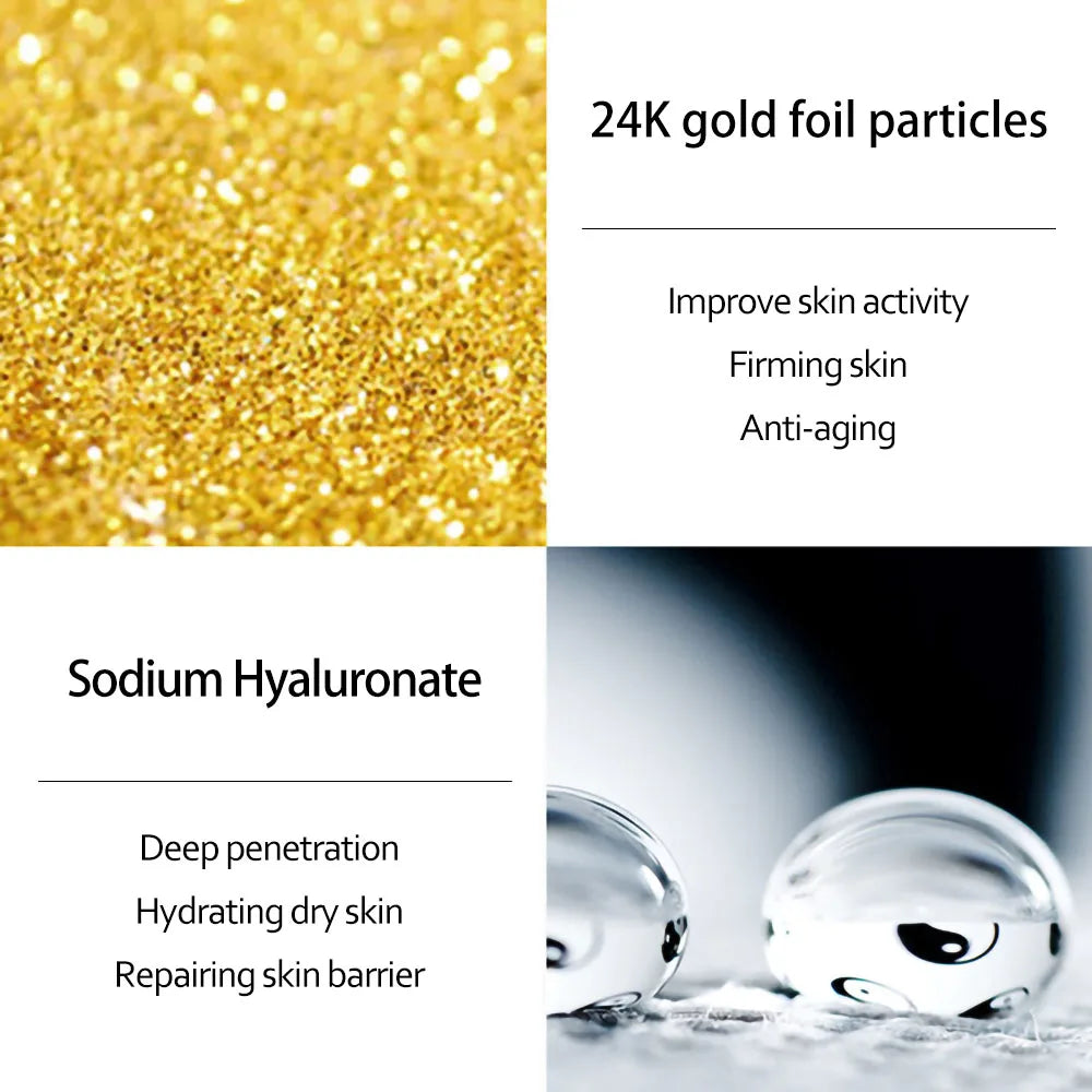 Skincare Set 24K Gold Face Serum Anti Ageing.