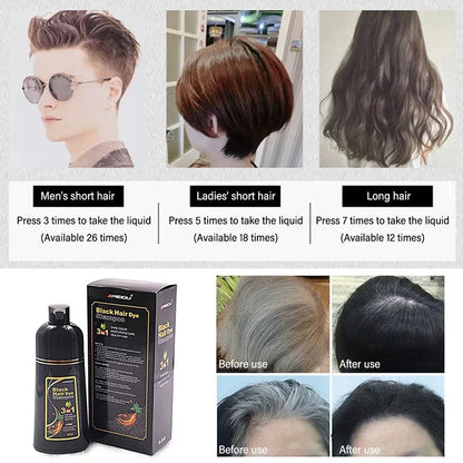 Meidu 3 In 1 Instant Coloring Shampoo Natural .