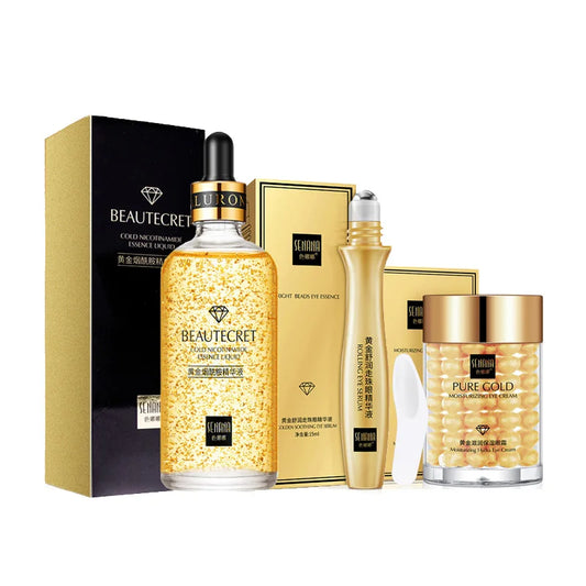 Skincare Set 24K Gold Face Serum Anti Ageing.