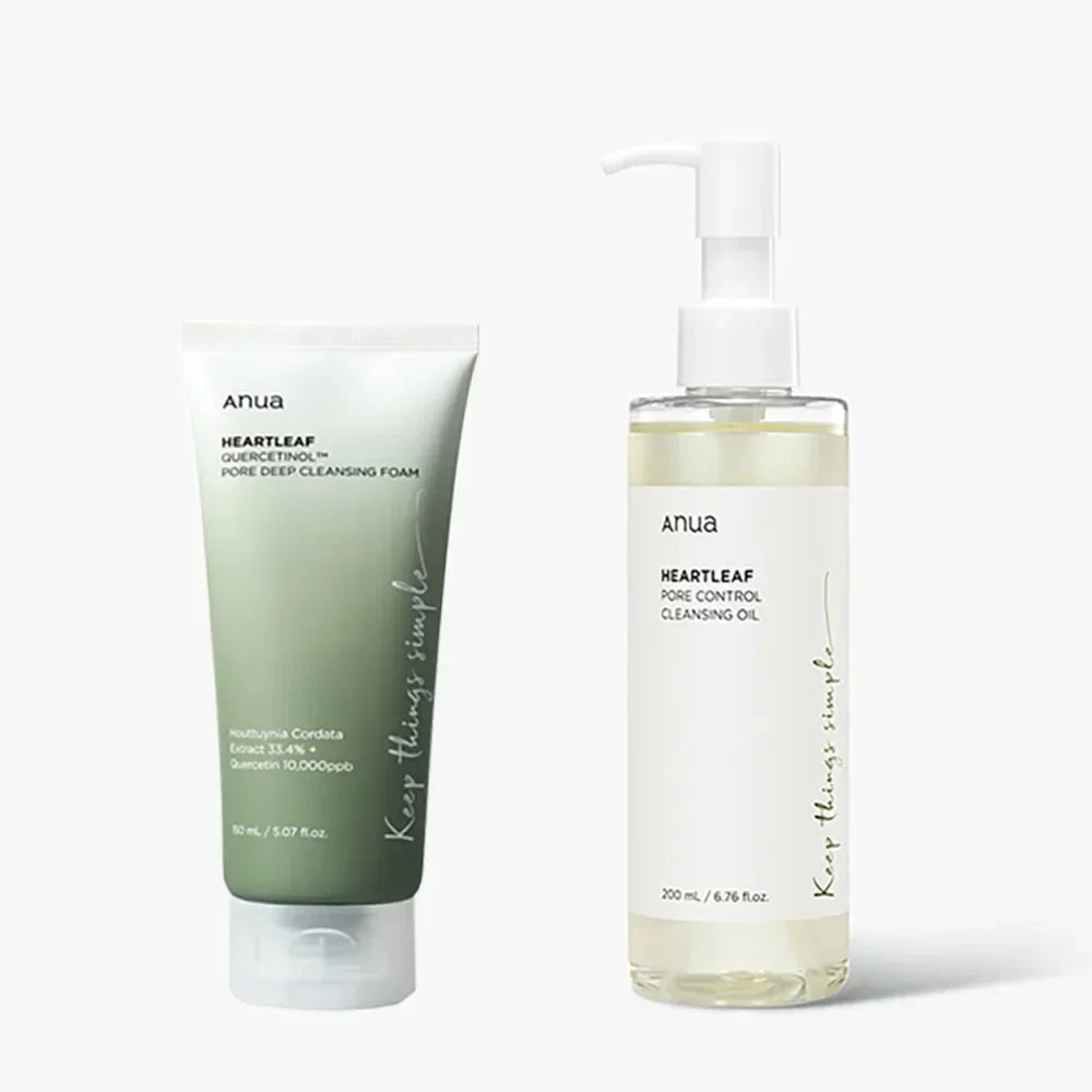 Anua Skin Care Set Heartleaf  77% Toner Deep Cleansing Oil Remove Cosmetic Face Cleanser Skincare Products Original
