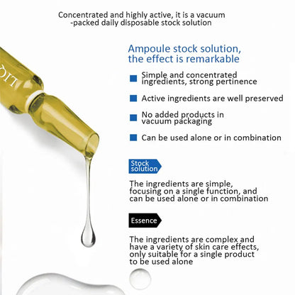 28 Bottle/SET Fullerene Hyaluronic Acid Ampoule Face Serum .