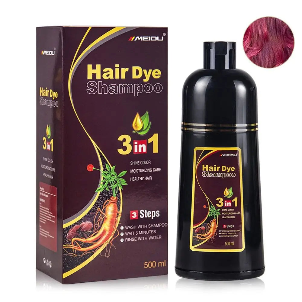 Meidu 3 In 1 Instant Coloring Shampoo Natural .