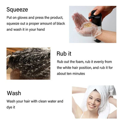 Meidu 3 In 1 Instant Coloring Shampoo Natural .