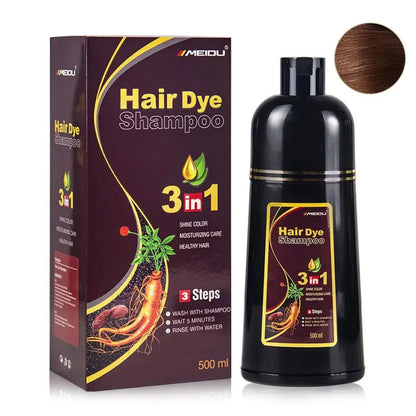 Meidu 3 In 1 Instant Coloring Shampoo Natural .
