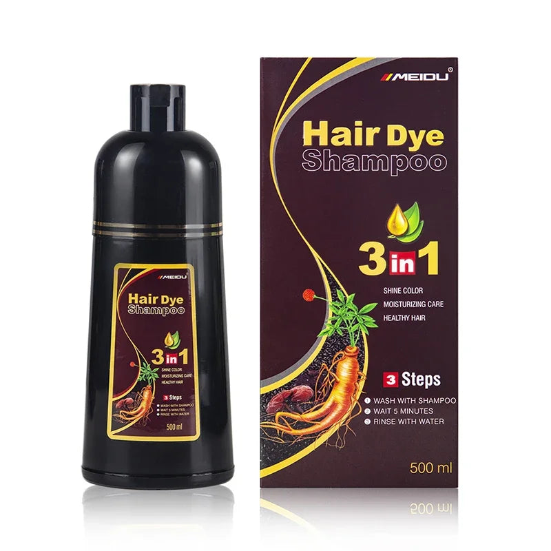 Meidu 3 In 1 Instant Coloring Shampoo Natural .