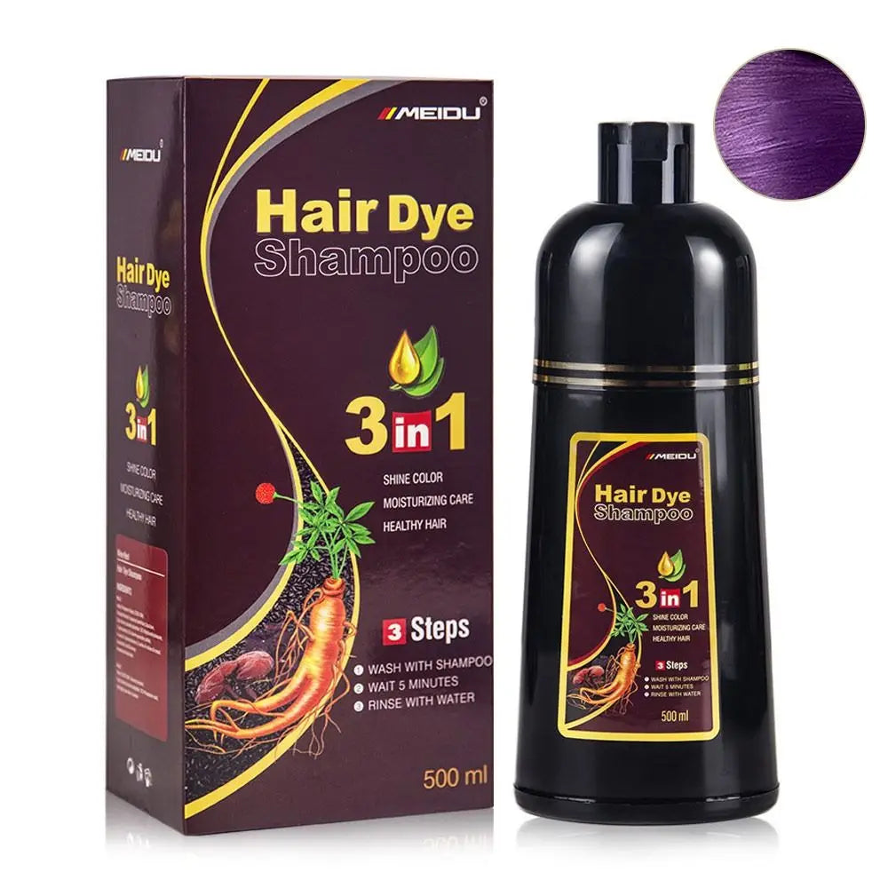 Meidu 3 In 1 Instant Coloring Shampoo Natural .